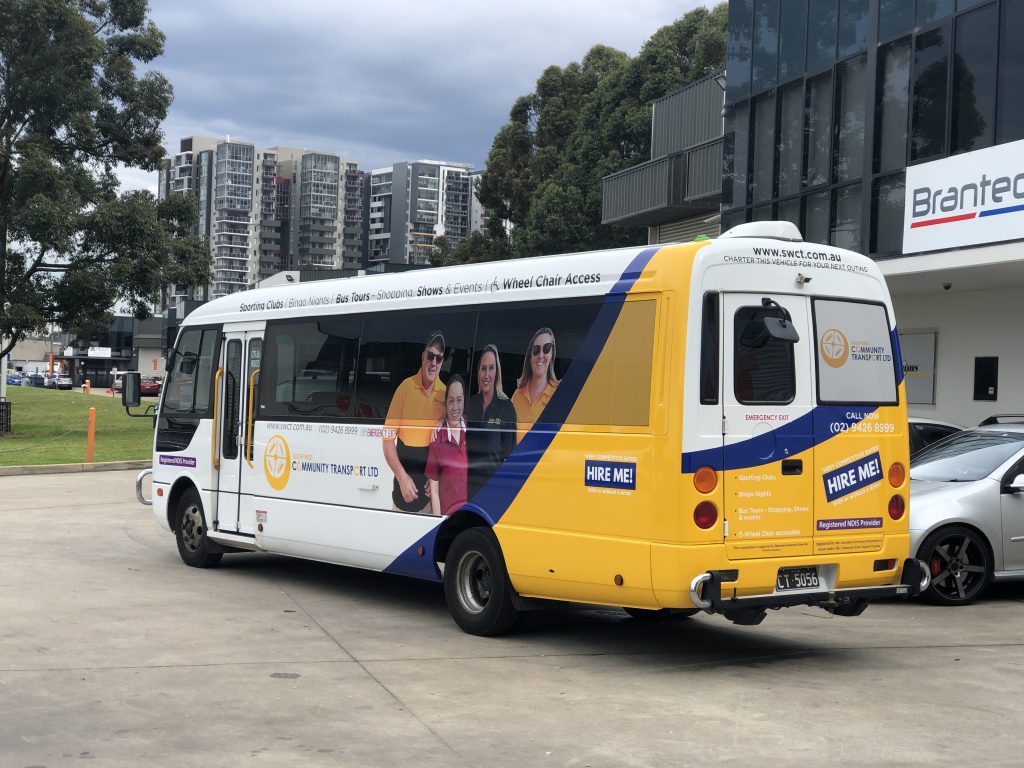 Concept Wraps Commerical Car Wrapping Fuso Rosa Bus South West Community Transport Sydney