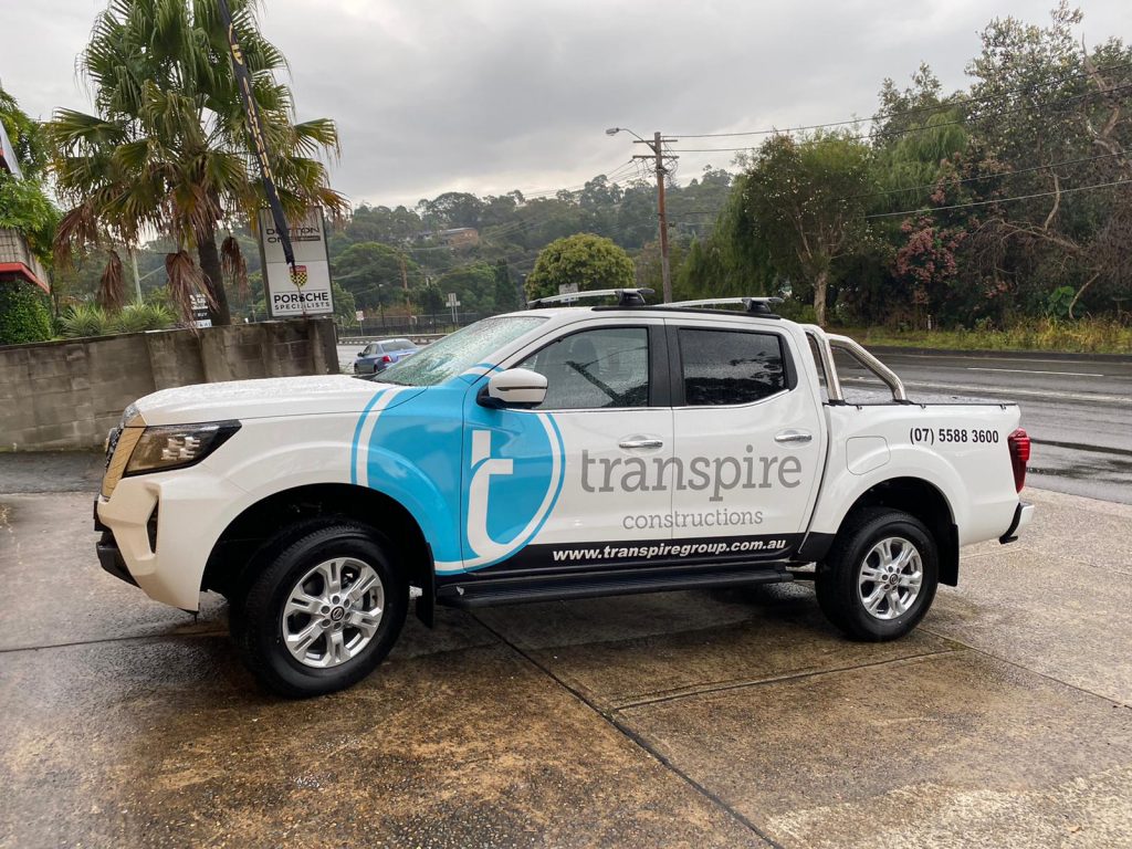 Concept Wraps Commerical Car Wrapping Nissan Navarra Ute Commercial Stickers and Writing Wrap Transpire Constructions Sydney