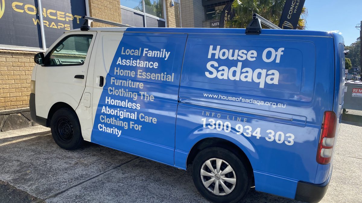 Concept Wraps Commerical Car Wrapping Van Wrap House of Sadaqa Sydney