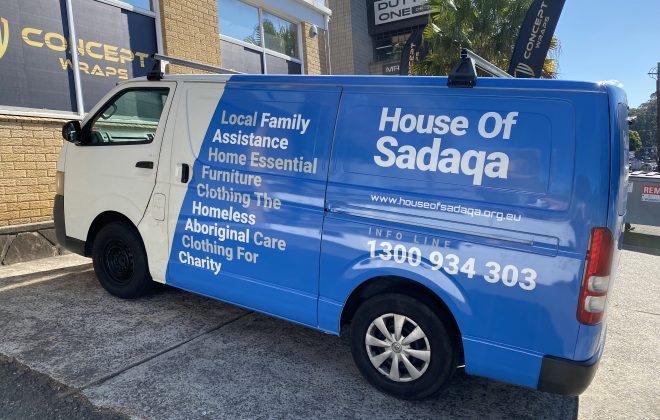 Concept Wraps Commerical Car Wrapping Van Wrap House of Sadaqa Sydney