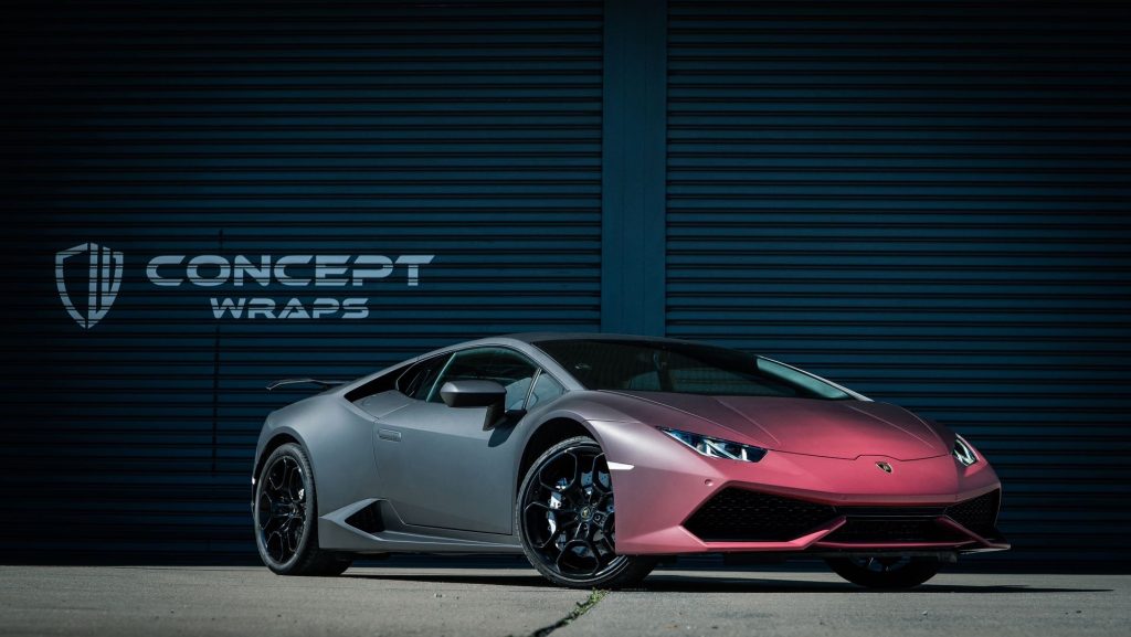 vinyl wrapping Lamborghini matte fades